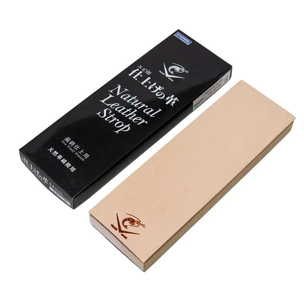 Δέρμα Φυσικό για Φινίρισμα Κόψης 21x7x2cm σε Βάση Ξύλου Μανόλιας Naniwa IU-1100