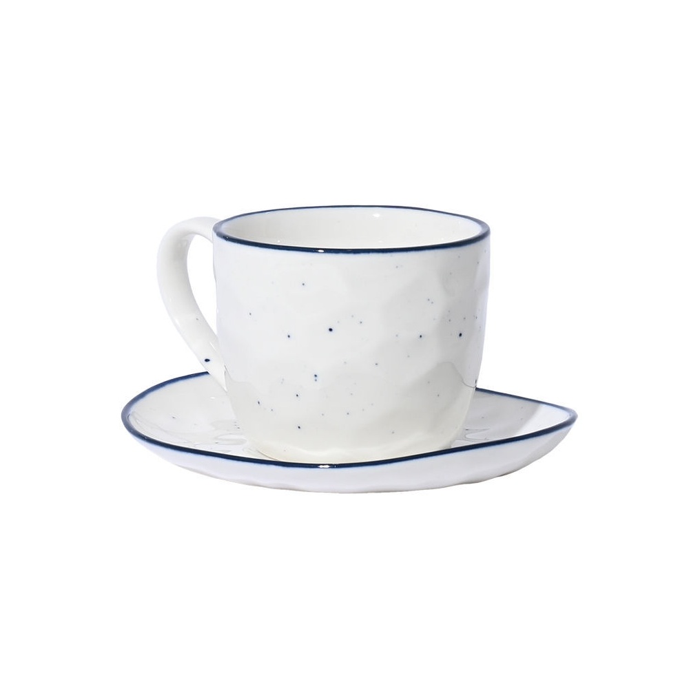 Φλυτζάνι Καφέ Πορσελάνη 120ml με Πιατάκι Estia Pebbles 07-37086 - 