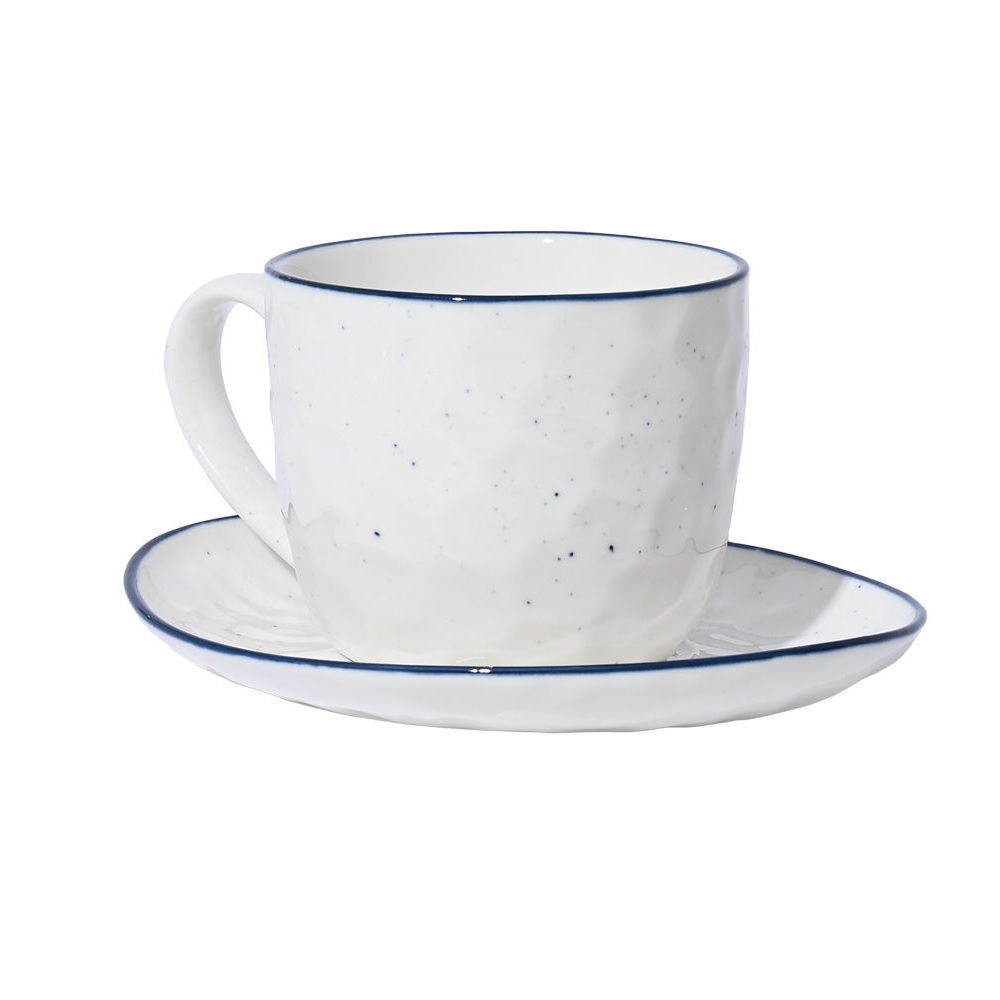 Φλυτζάνι Τσαγιού Πορσελάνη 220ml με Πιατάκι Estia Pebbles 07-37093 - 
