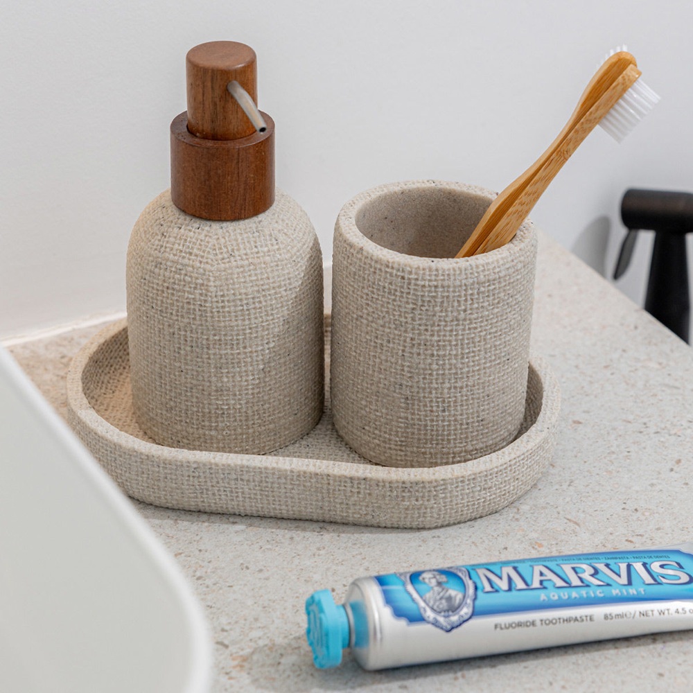 Δίσκος Μπάνιου Ρητίνης Μπεζ 20x12,5x2,5cm Estia Jute 02-25847 - 3