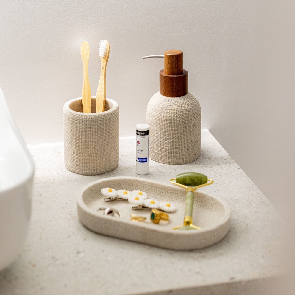 Δίσκος Μπάνιου Ρητίνης Μπεζ 20x12,5x2,5cm Estia Jute 02-25847 - 4