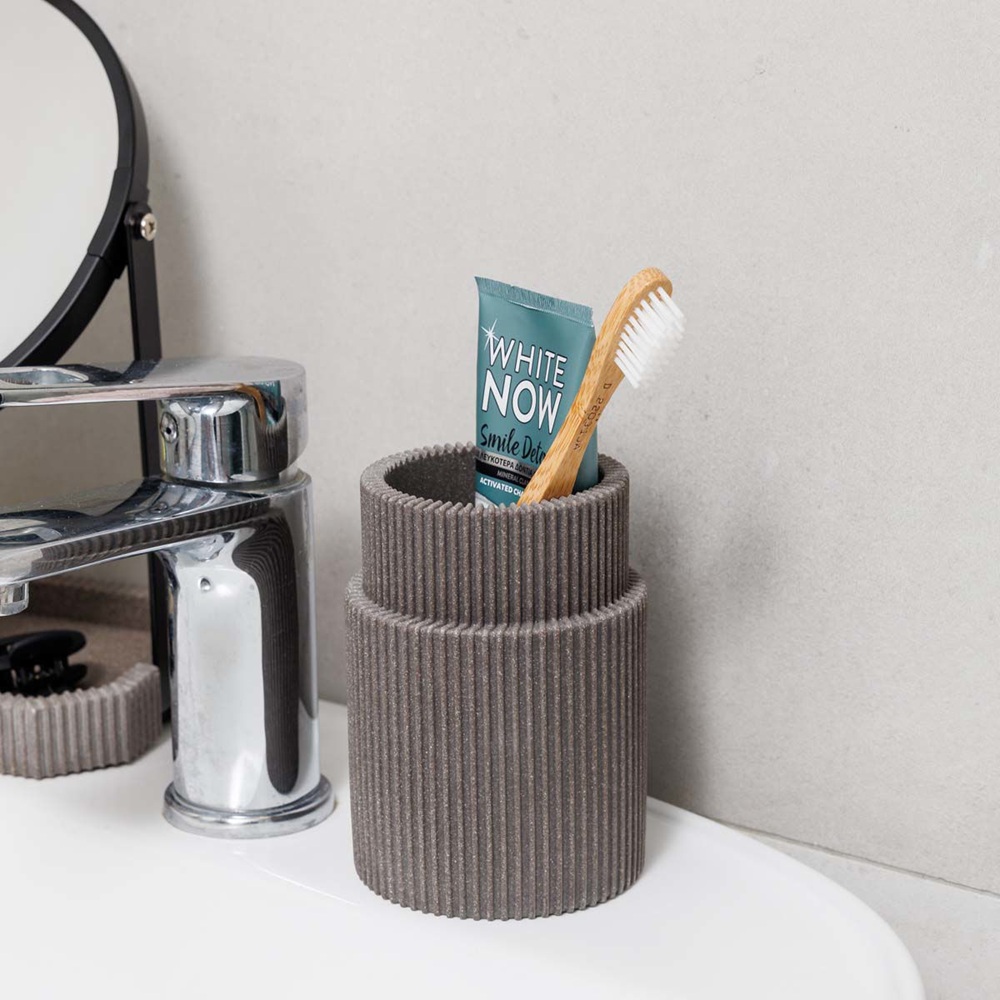 Ποτηράκι Μπάνιου Ρητίνης Γκρι Estia Wire 02-25786 - 3