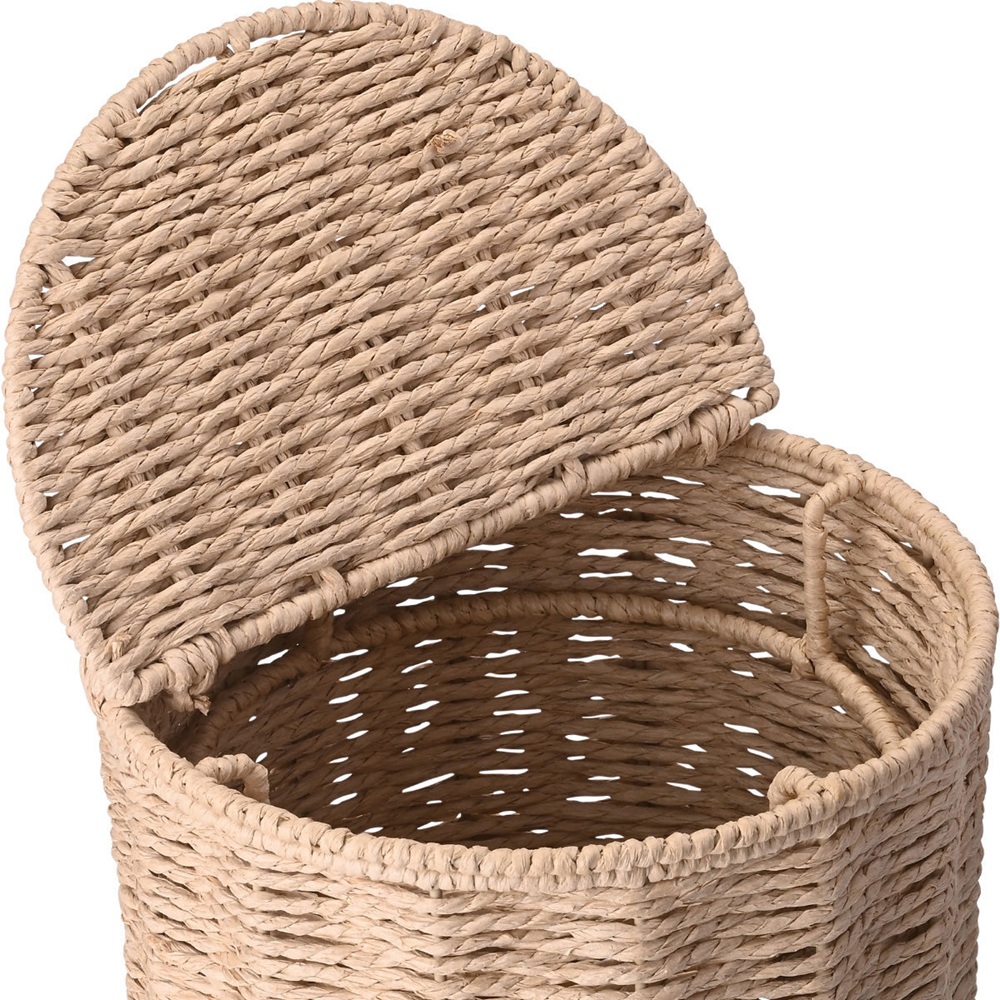 Χαρτοδοχείο Μπεζ με Αποσπώμενο Καπάκι 22x22x31cm Estia Botanica 02-37949 - 3