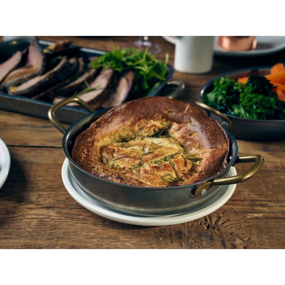 Σαγανάκι Inox Vintage Mat Στρογγυλό 22x5cm GTSA 53-992 - 2