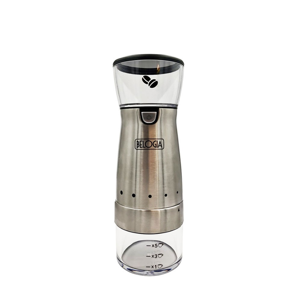 Μύλος Καφέ Ηλεκτρικός Επαναφορτιζόμενος USB Inox Belogia RCG640 - 