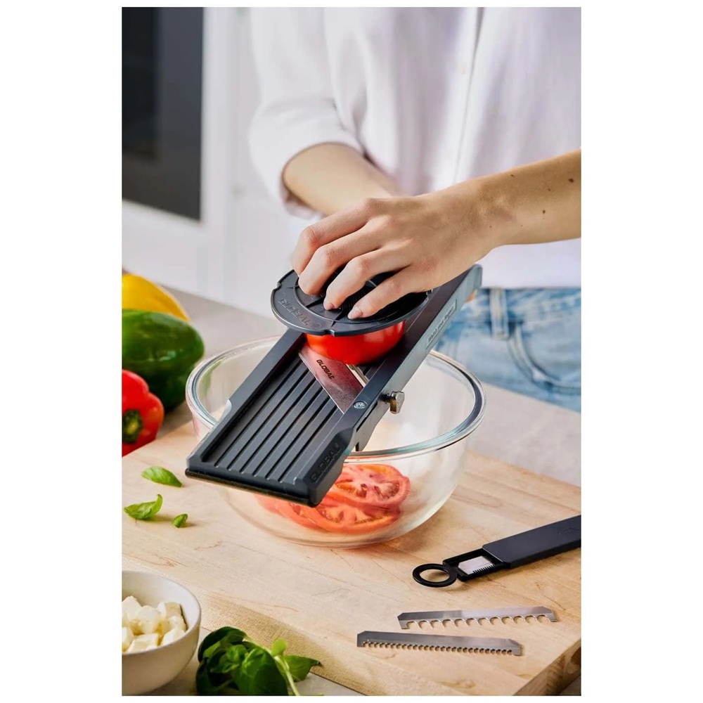 Μαντολίνο Ρυθμιζόμενο Ανοξείδωτο 64mm με 3 Λεπίδες Julienne Global GSL-64/BC - 5