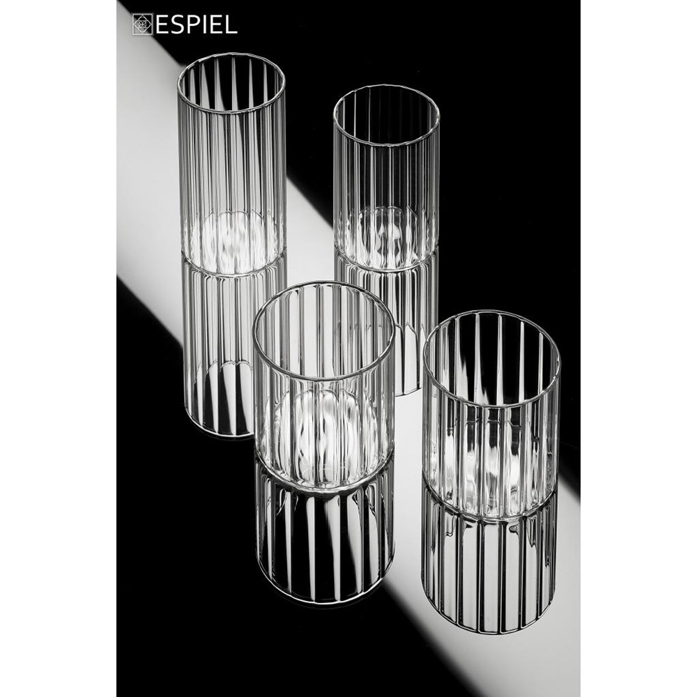 Ποτήρι Ουίσκι Slim Optic 360ml Βοριοπυριτικό Γυαλί ESPIEL LEG212 - 2