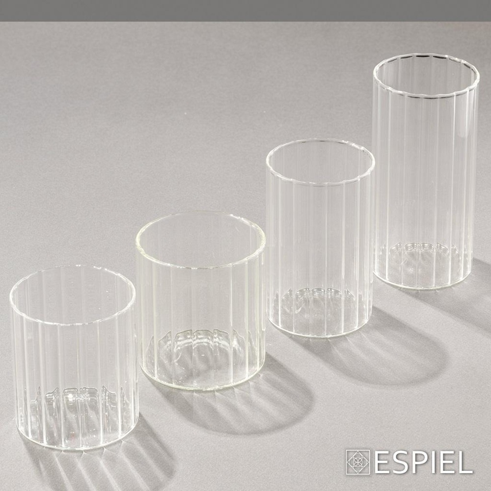 Ποτήρι Tumbler Slim Optic Tubo 420ml Βοριοπυριτικό Γυαλί ESPIEL LEG213 - 3