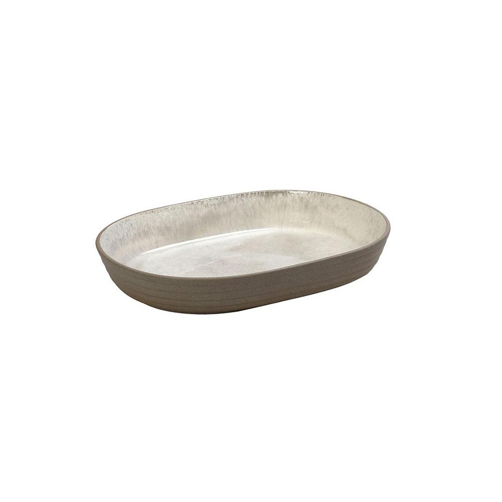 Πυρίμαχο Σκεύος Stoneware Μπεζ 18x12x3,5cm ESPIEL Spirit NIC717 - 