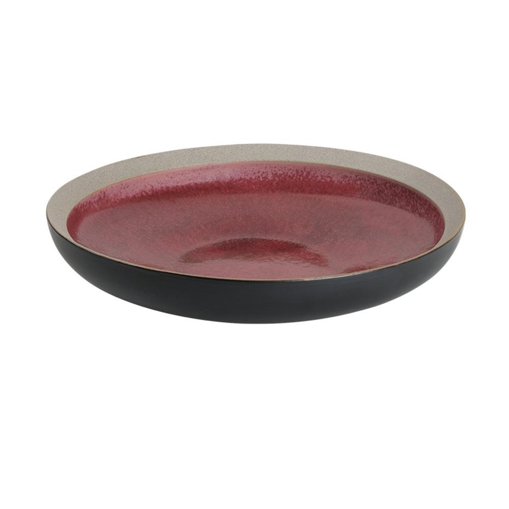 Πιάτο Βαθύ Stoneware Κόκκινο/Μαύρο 1900ml 31x7cm ESPIEL Passion NIC810K1 - 