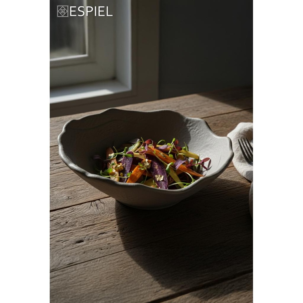 Μπολ Στρόγγυλο Λοξό Γκρι 18x18x8,5cm Rocky NIC816 - 2