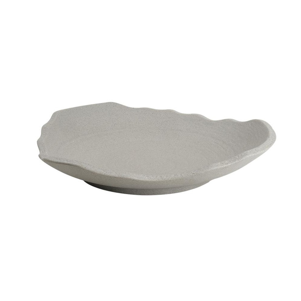 Πιάτο Ρηχό Λοξό Stoneware Γκρι 31x29x5,5cm ESPIEL Rocky NIC818 - 