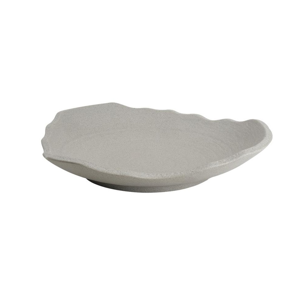Πιάτο Ρηχό Λοξό Stoneware Γκρι 27x25,3x4,3cm ESPIEL Rocky NIC819 - 