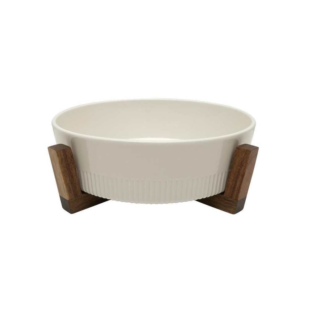 Σαλατιέρα/Πυρίμαχο Πορσελάνης με Βάση Ακακίας 28x28x8cm ESPIEL YUB104 - 