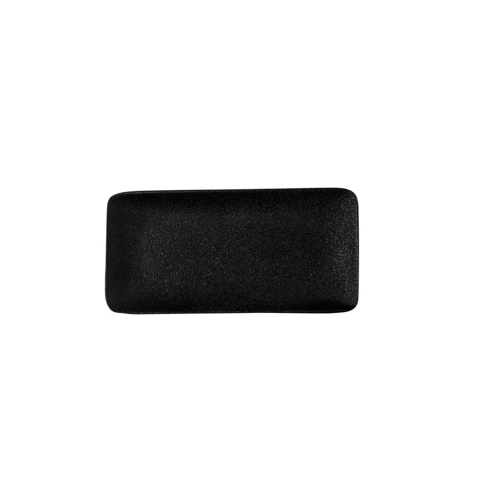 Πιατέλα Ορθογώνια Πορσελάνης Μαύρη Volcanic 21x10,5 cm GTSA 66-4321 - 