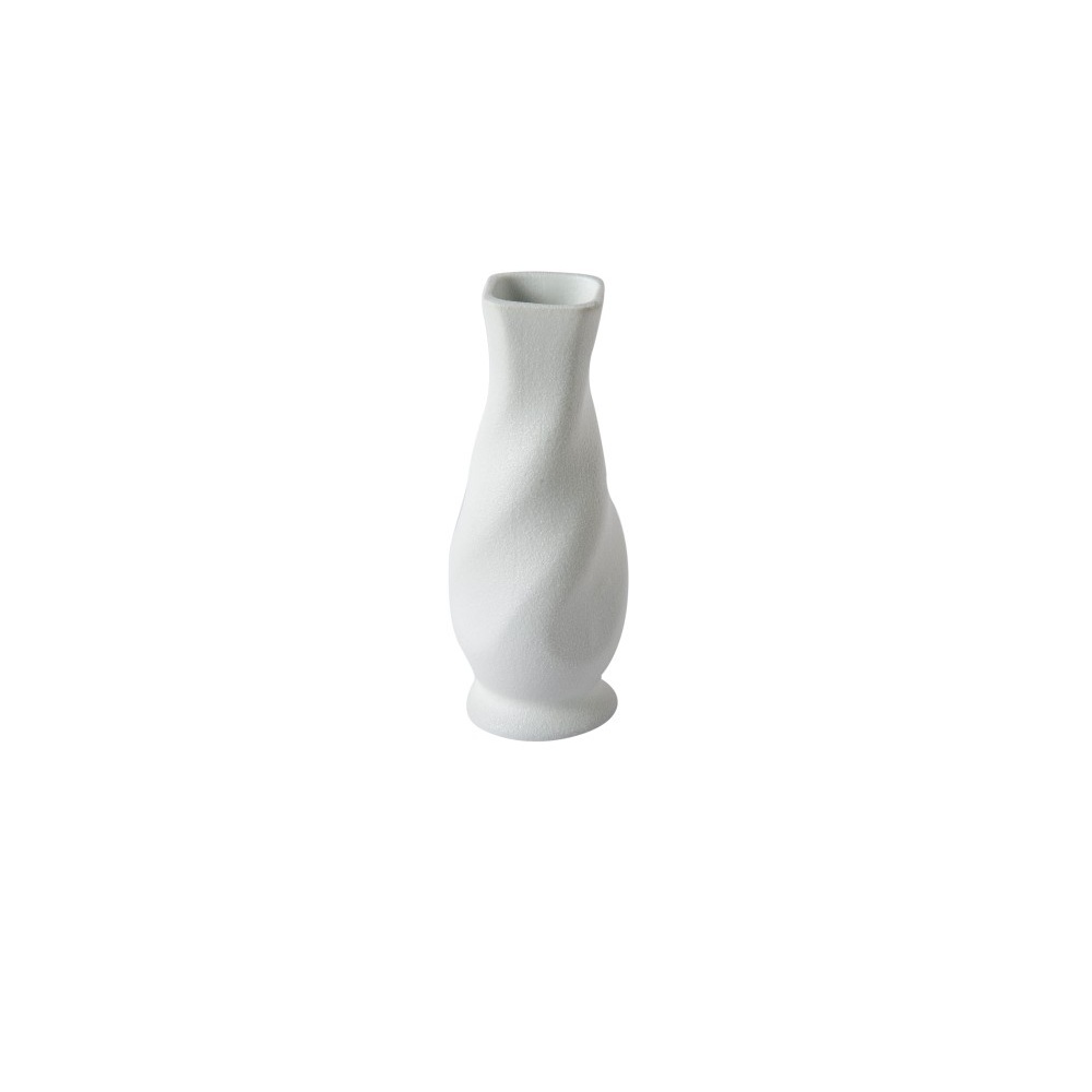 Ανθοδόχειο Πορσελάνης Λευκό 17cm Volcanic White GTSA 66-4718 - 