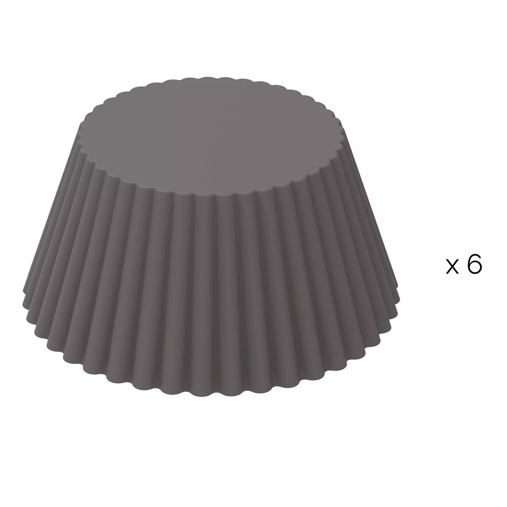 Θήκες Ψησίματος Σιλικόνης για Air Fryer 6τμχ Ø4,5/7,2x3,4εκ Silfry Muffin Silikomart 25.420.55.0065 - 2