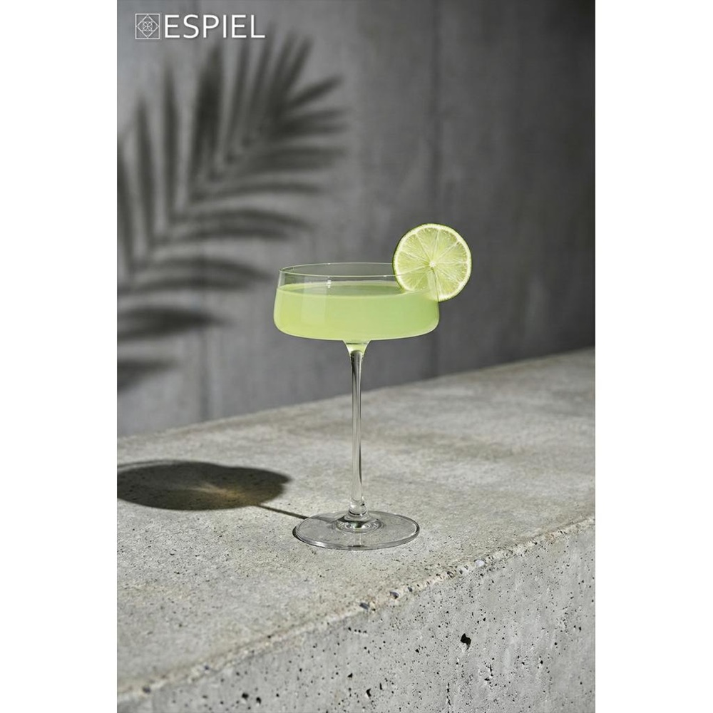 Ποτήρι Coupe Flat Γυάλινο Διάφανο 260ml 10,6x17cm Espiel LEG256 - 2