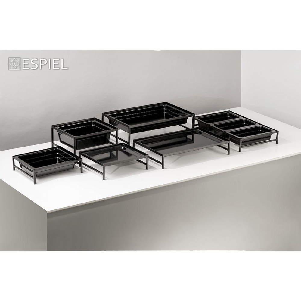Σταντ Μπουφέ Μεταλλικό Μαύρο Low GN1/2 33x27x9,5cm Ergo Espiel AST831 - 5
