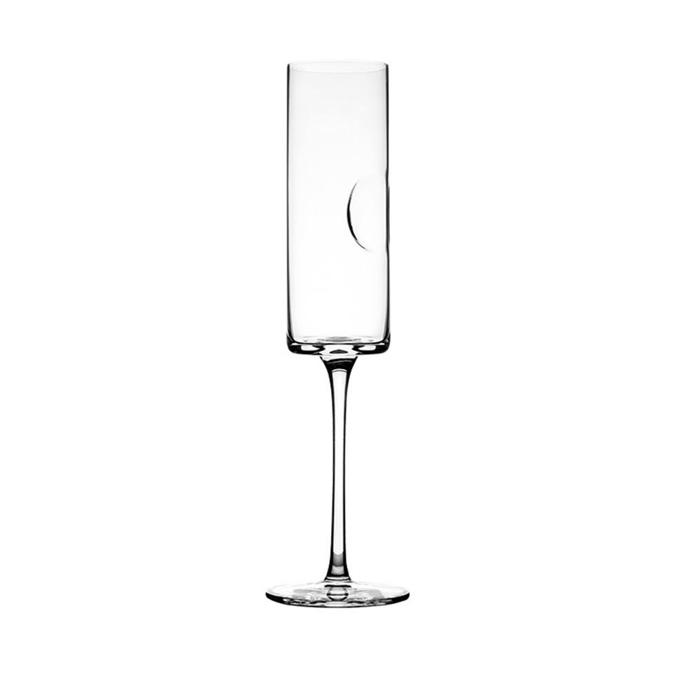 Ποτήρι Σαμπάνιας Slim Dot Γυάλινο Διάφανο 220ml 7x26cm Espiel LEG265 - 