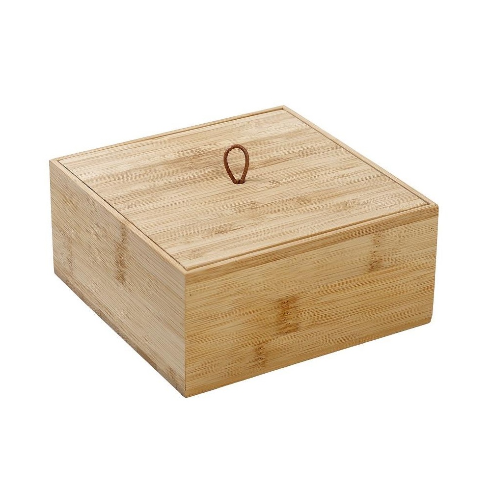 Κουτί Bamboo Τετράγωνο Με Καπάκι 15x15x7cm Espiel TUL110 - 