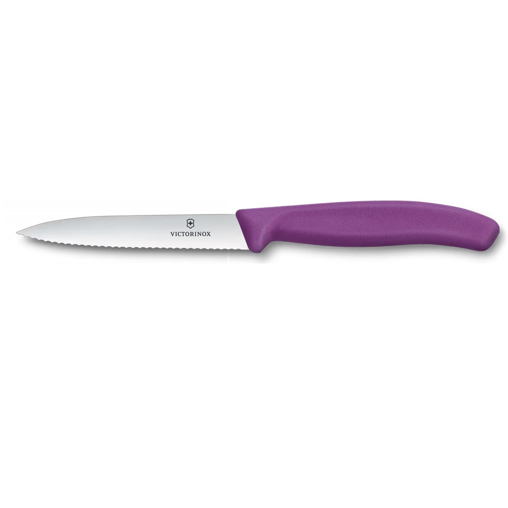 Μαχαίρι Λαχανικών Οδοντωτό 10 cm Μωβ Victorinox Swiss Classic 6.7735.C1 - 