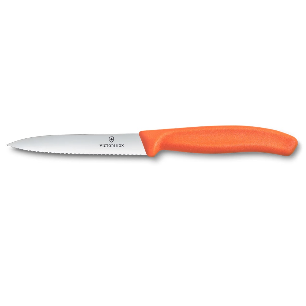 Μαχαίρι Λαχανικών Οδοντωτό 10 cm Πορτοκαλί Victorinox Swiss Classic 6.7731.C1 - 