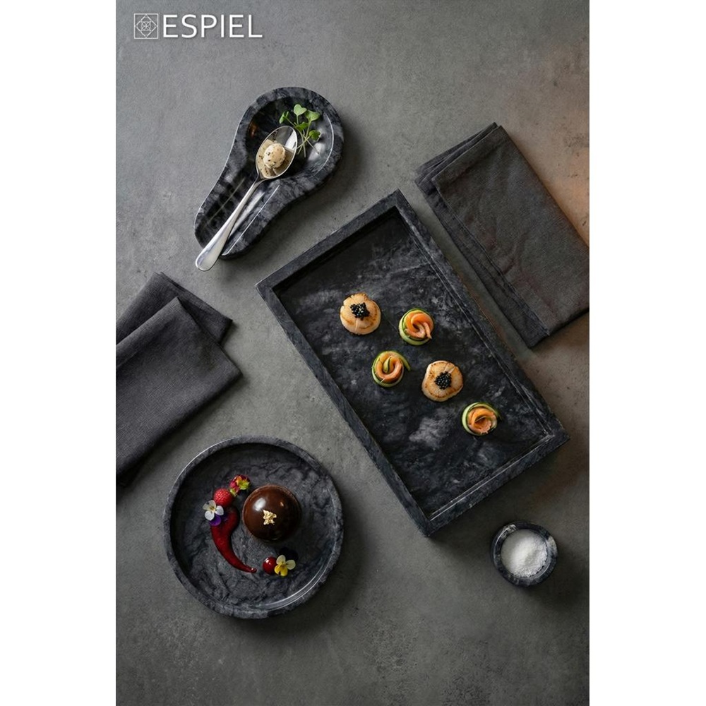 Μπολ Μαρμάρινο Μαύρο 17x4cm Espiel FAV270 - 2