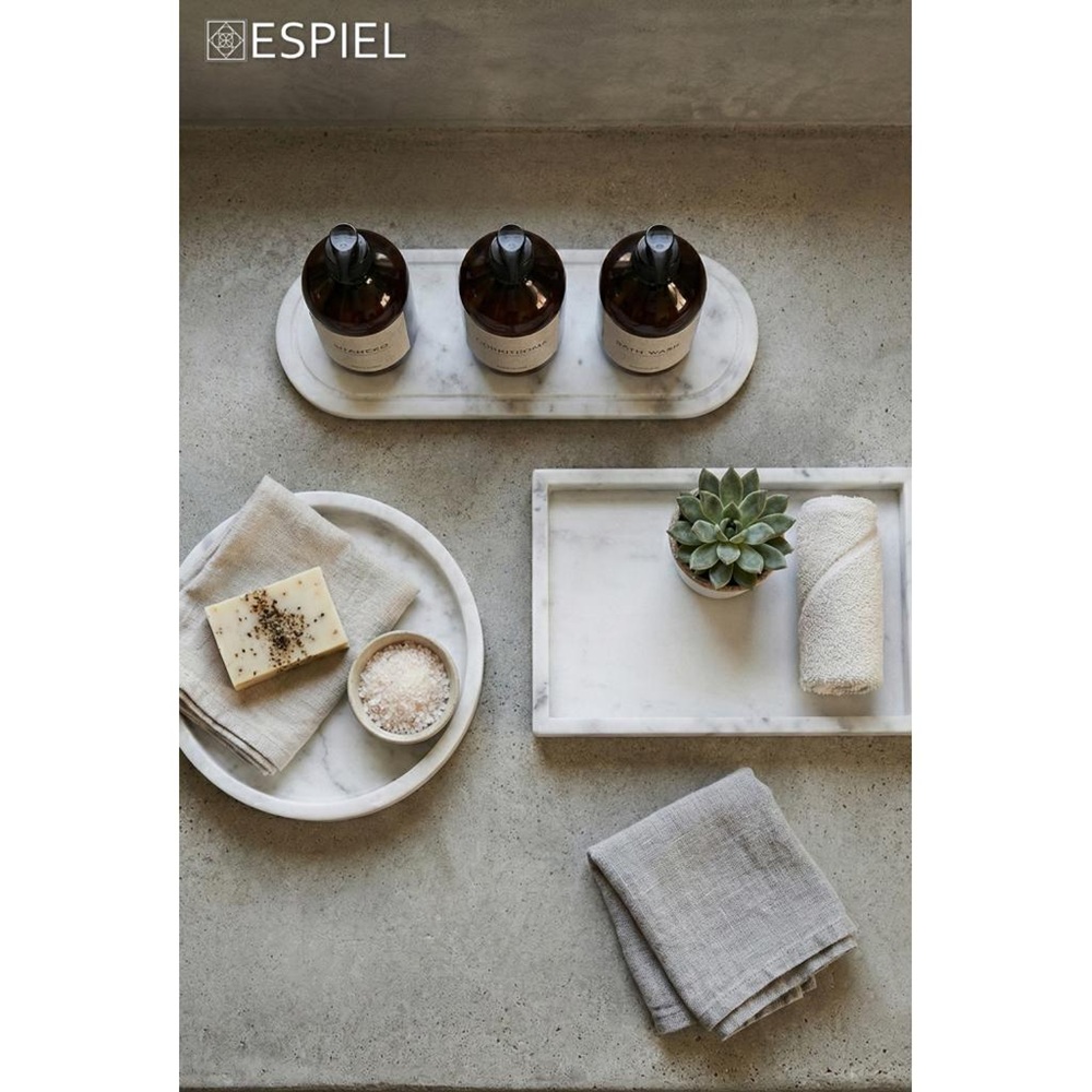 Δίσκος Μαρμάρινος Ορθογώνιος Λευκός 30x20x3cm Espiel FAV276 - 3