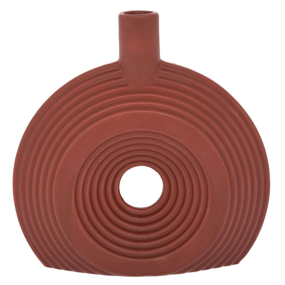 Βάζο Κεραμικό Μπορντό Διακοσμητικό 28x7x26 cm Ai Decoration 92015 - 