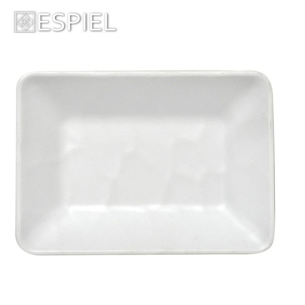 Μπολ Μελαμίνης Ορθογώνιο Λευκό Wavy Matte 10x7x2,5cm Tria MLW470 - 2