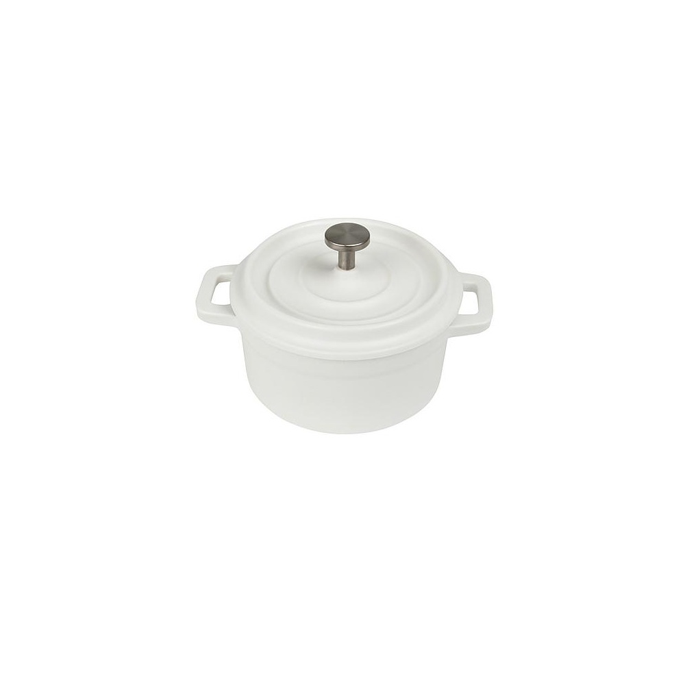 Κατσαρολάκι Χυτοσιδήρου Εμαγιέ Λευκό 250ml Ø10cm Espiel Volcano SAC101 - 