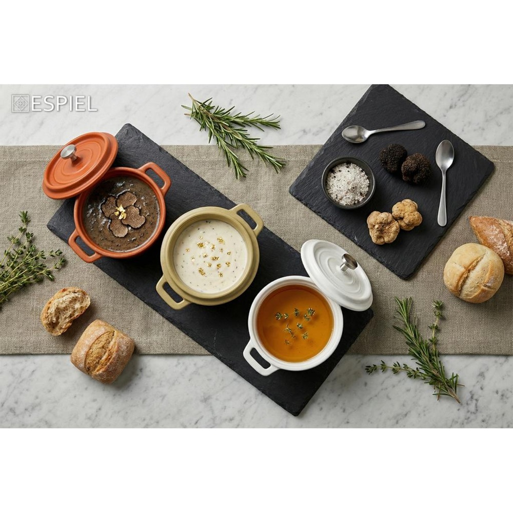 Κατσαρολάκι Χυτοσιδήρου Εμαγιέ Λευκό 250ml Ø10cm Espiel Volcano SAC101 - 3