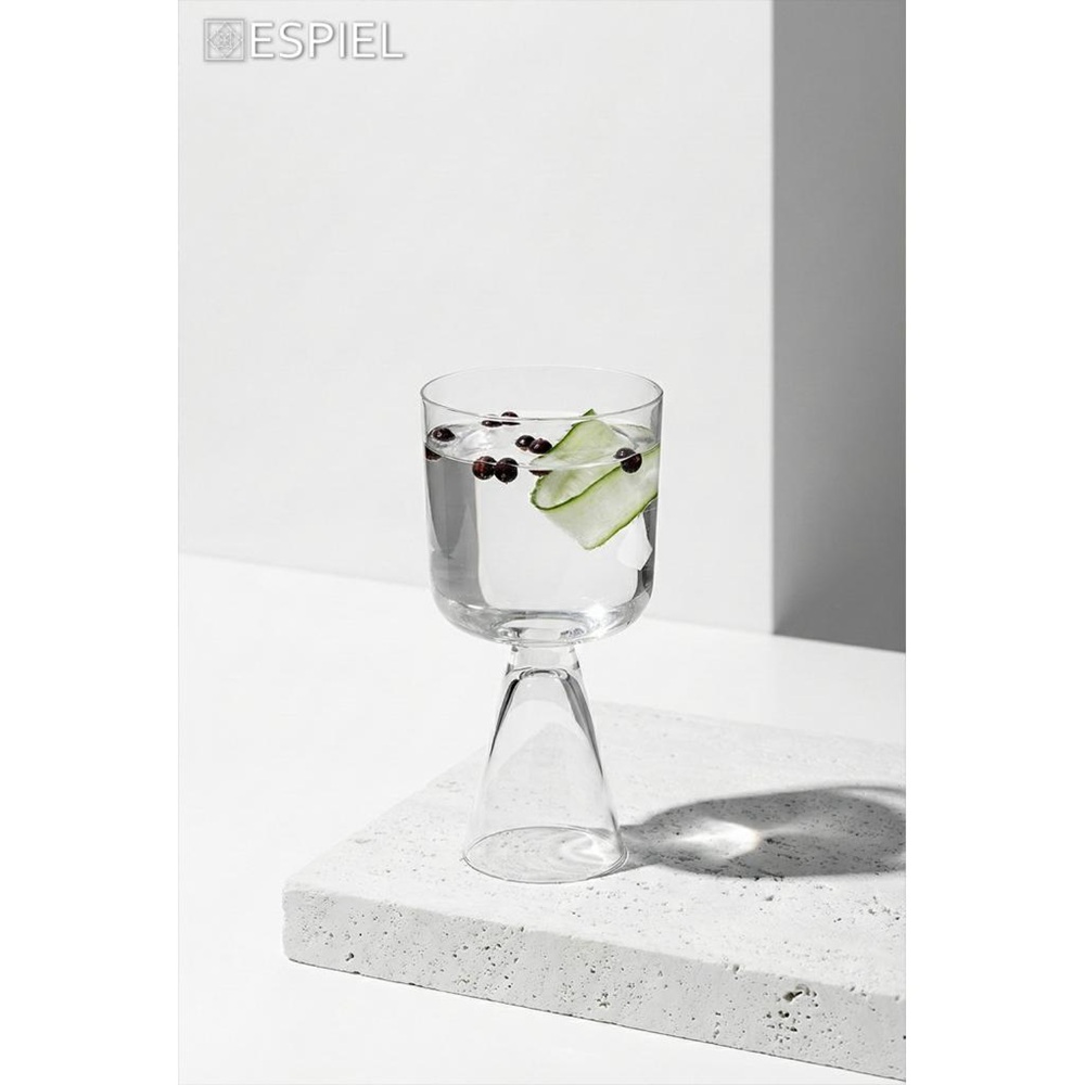 Ποτήρι Κοκτέιλ Γυάλινο Διπλής Όψης 375/83ml Ø8,5x16,5cm Espiel Double Face LEG258K4 - 2