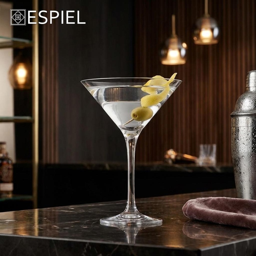 Ποτήρι Martini Γυάλινο 250ml Ø12,2x17cm Espiel Spirits LEG271K4 - 2