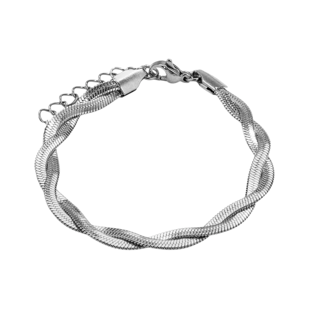 Βραχιόλι Snake Chain Στριφτό – Ανοξείδωτο Ατσάλι - 