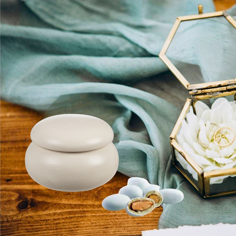 Wedding Favor Macaron Jewelry Box in Solid Color