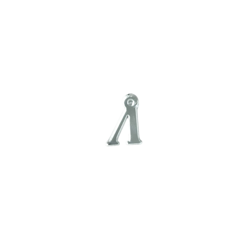 Pendant, silver plexiglass letter Λ