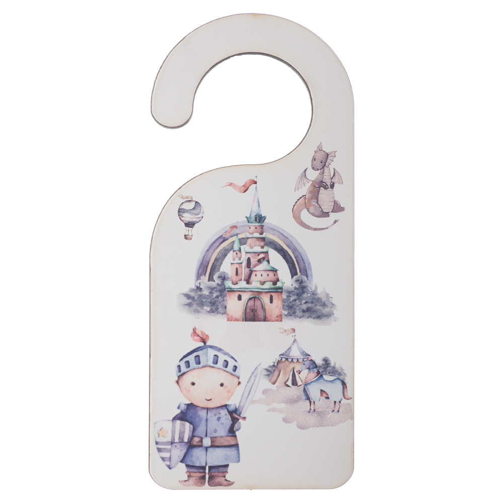 Baptism favor wooden door decoration knight - 2