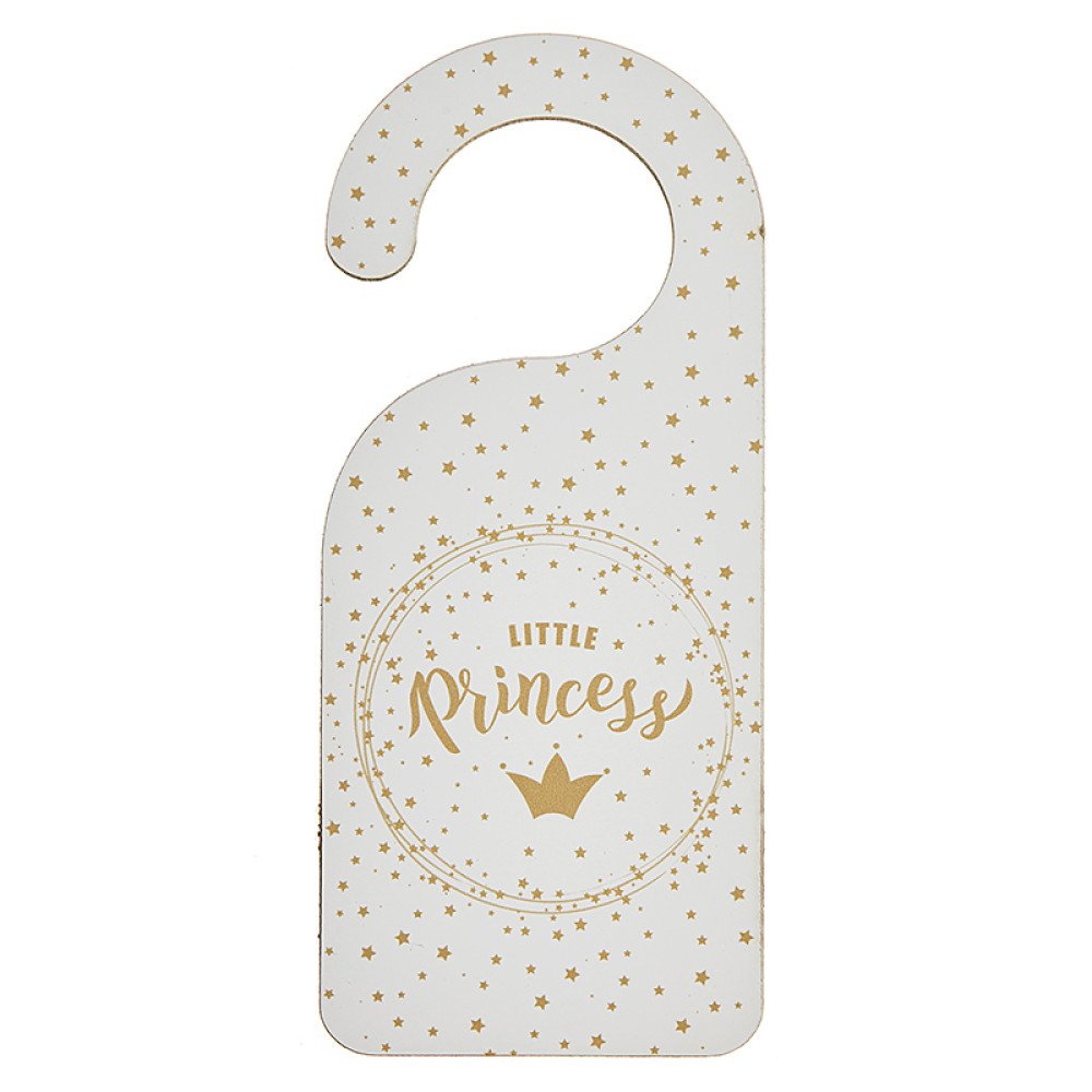 Baptism favor – Wooden door hanger with a princess theme - 2