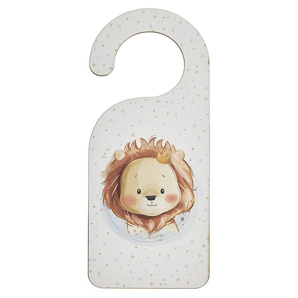 Baptism favor wooden door decoration lion - 2