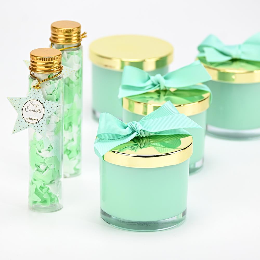 Mint candle with a golden lid - 1