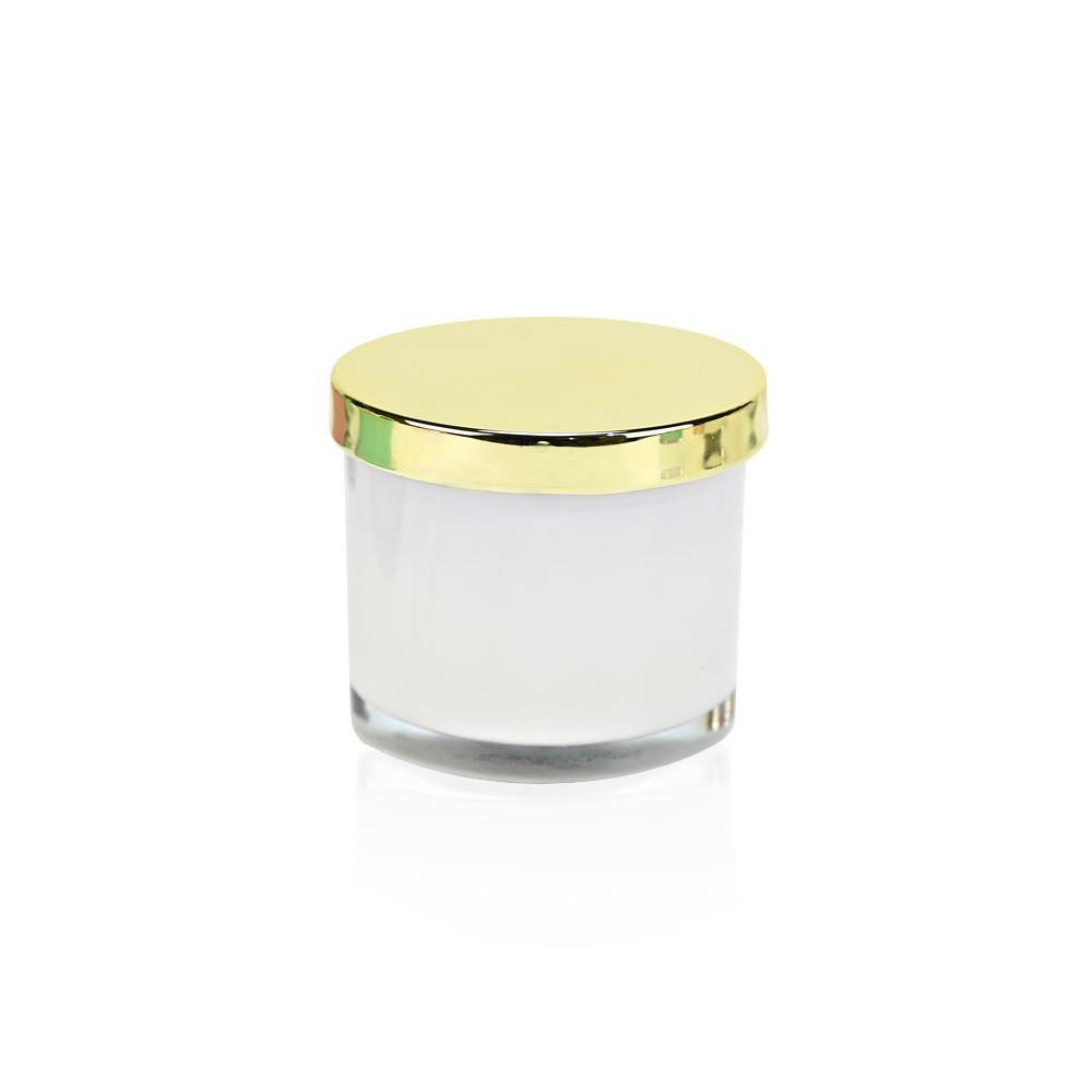 White candle with a golden lid favor - 3