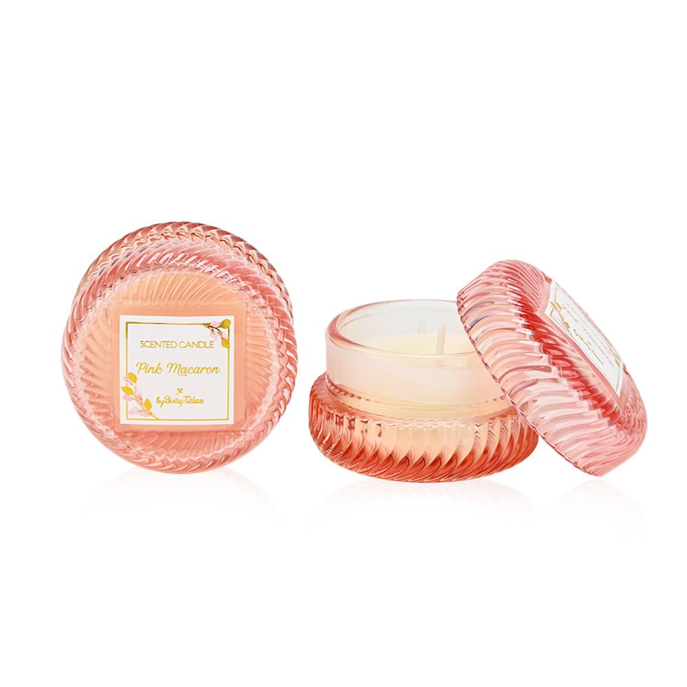 Pink macaron scented candle favor - 2