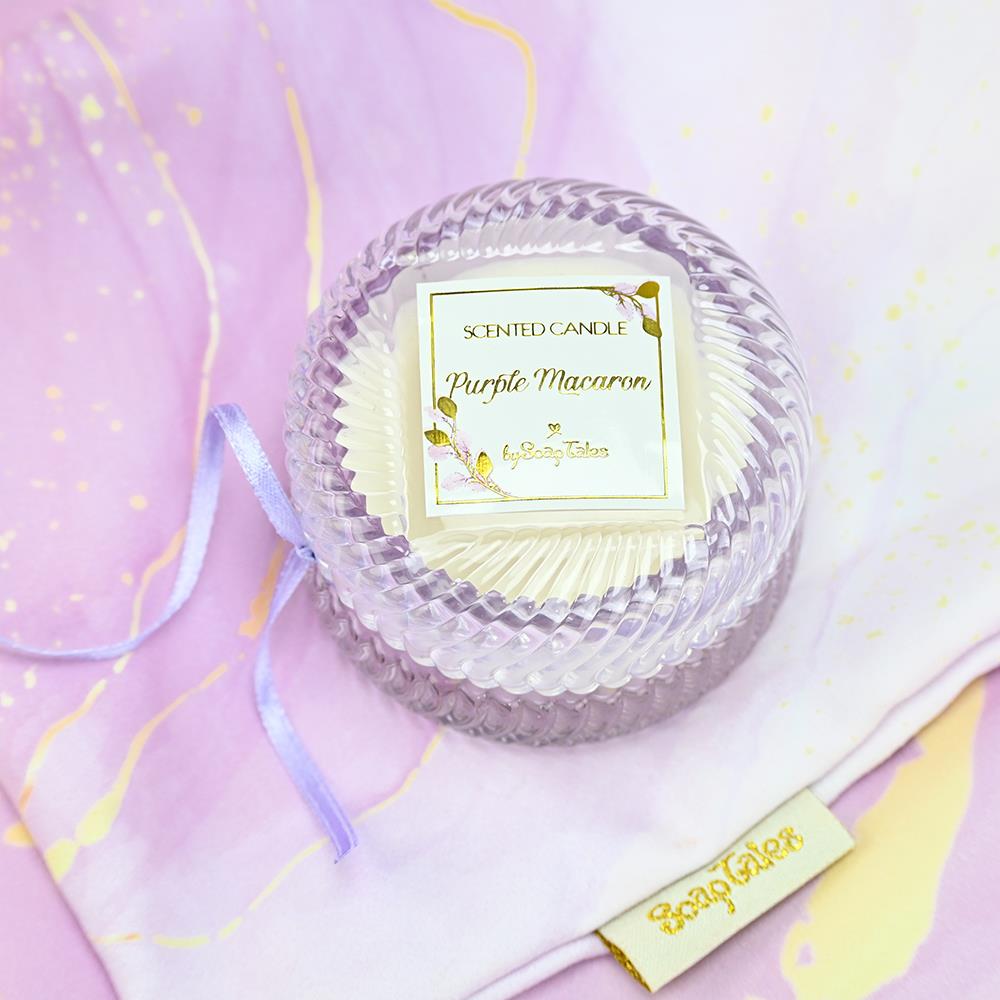 Scented candle purple macaron - 4