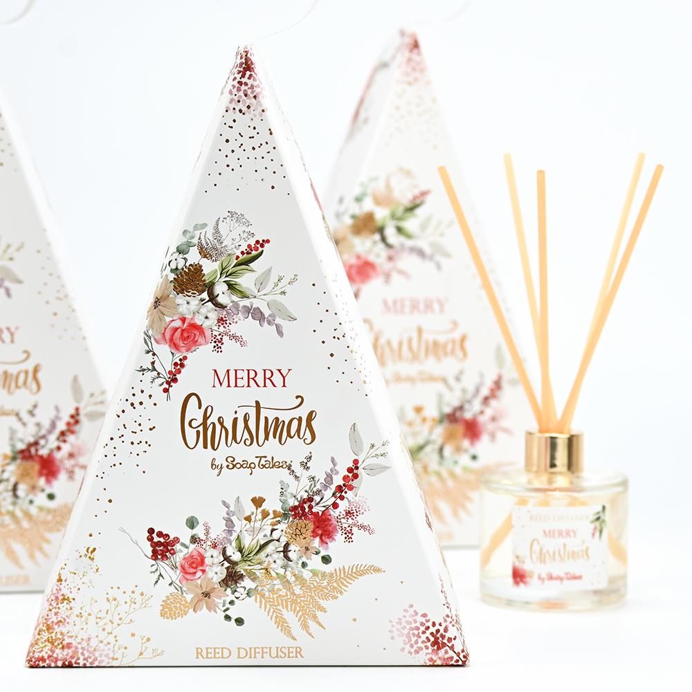 Christmas Room Diffuser in a Triangular Box - Berries and Flowers 50ml by Soap Tales - 5