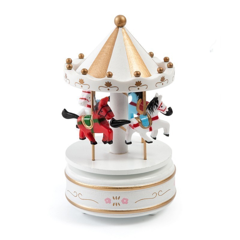 Christening favor – Wooden Musical Carousel - 2