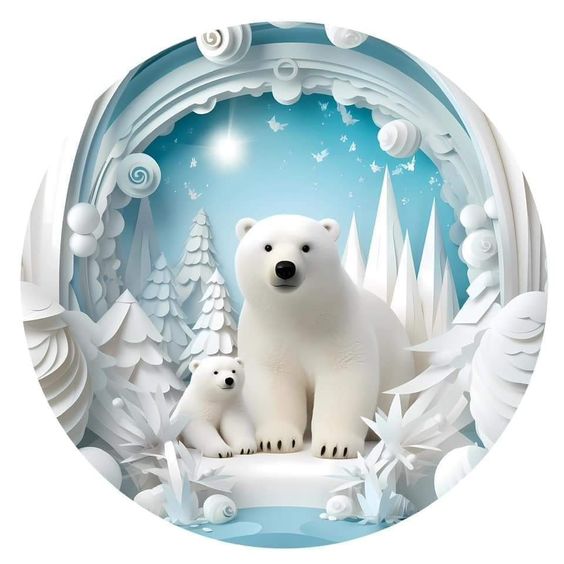 Christmas ornament "Winter Wonderland Bear" - 3