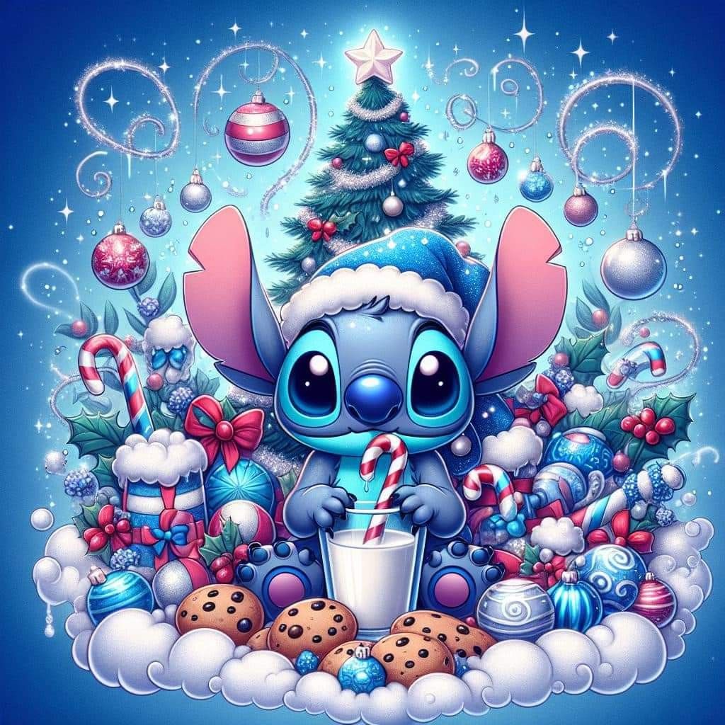 Χριστουγεννιάτικο στολίδι "Stitch's Christmas Treat" - 3