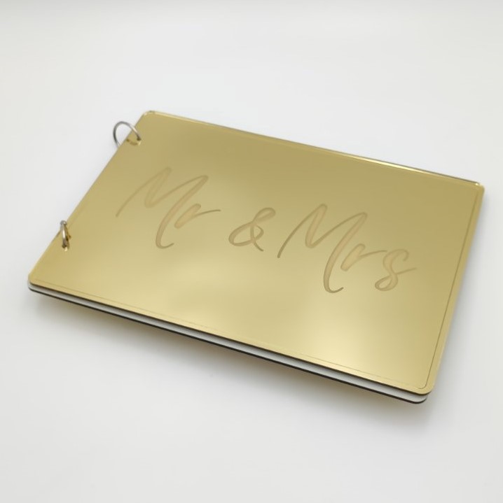 Acrylic gold mirror wish book